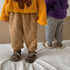 Children's Three-Layer Cotton Pants Thickened Sports Pants Baby Warm Pants